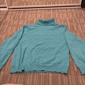 Teal Lands End Cashmere Sweater